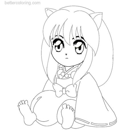 Anime Inuyasha Coloring Pages Download Inuyasha