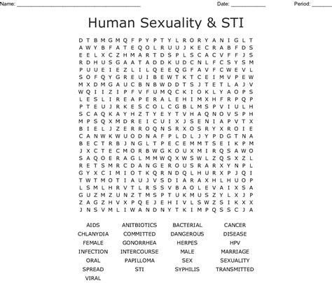 Sexual Health Word Search Wordmint