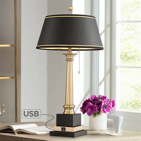 Barnes And Ivy Traditional Desk Table Lamp With Usb Charging Port 285