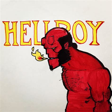 My Hellboy Drawing Rhellboy