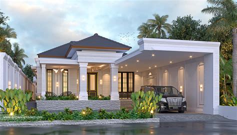 Desain Rumah Klasik 1 Lantai Bapak FSL 1310 Kalimantan Tengah