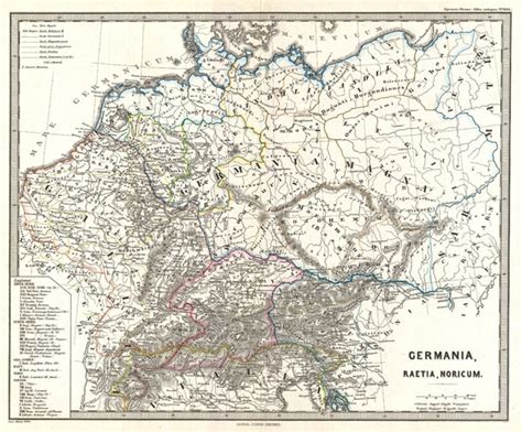 Menschen, die in deutschland leben, sprechen über ihr identit. Germania, Raetia, Noricum.: Geographicus Rare Antique Maps