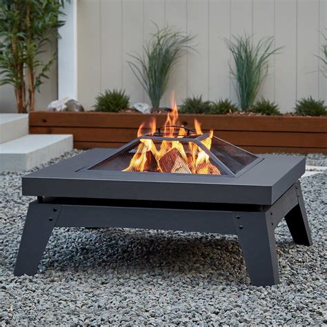 Real Flame Breton Steel Wood Burning Fire Pit Table And Reviews Wayfair