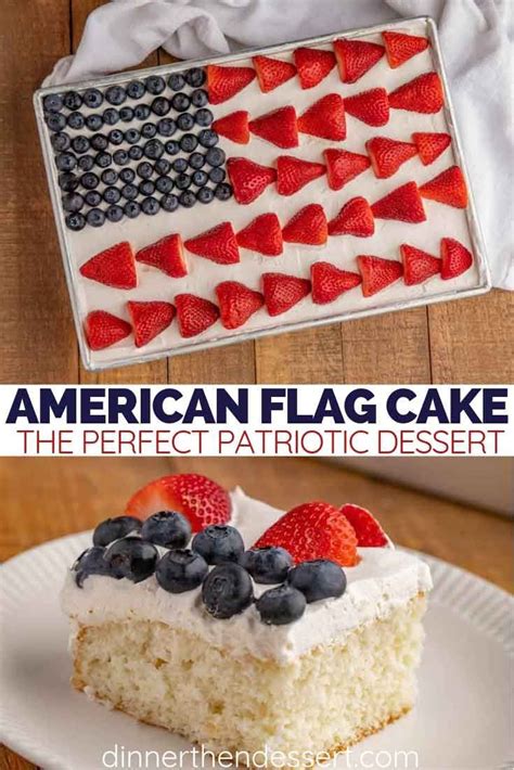 American Flag Cake Made With A Homemade Vanilla Cake Recipe Cool Whip And Fresh Berries Is The