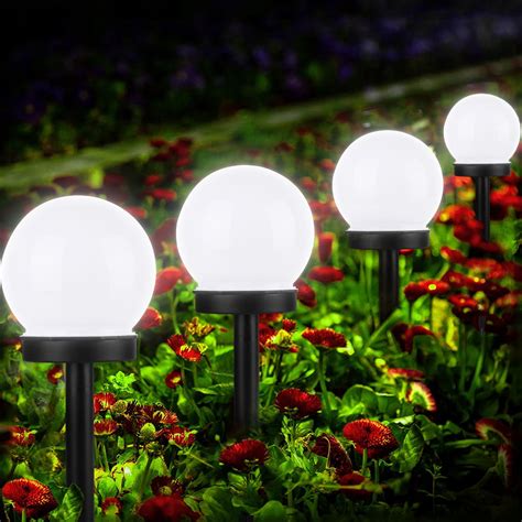 Solar Light Garden Led Lamp For Outside 6 Pieces Warm White Lantern