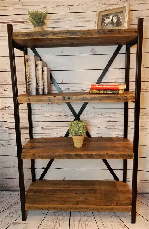 Buy Hand Crafted Reclaimed Wood Bookshelf Rustic Bookcase Barnwood