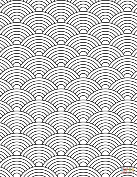 Japanese Wave Pattern Coloring Page Free Printable Coloring Pages
