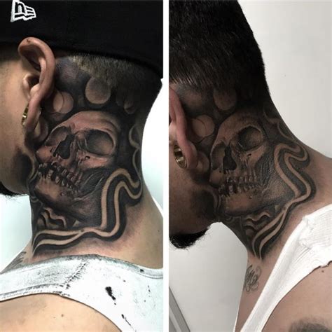 Neck tattoos look great on both women and men, especially since a neck is a flat canvas and these tattoo artists could get creative with the tattoo design. 75+ Best Neck Tattoos For Men and Women - Designs ...