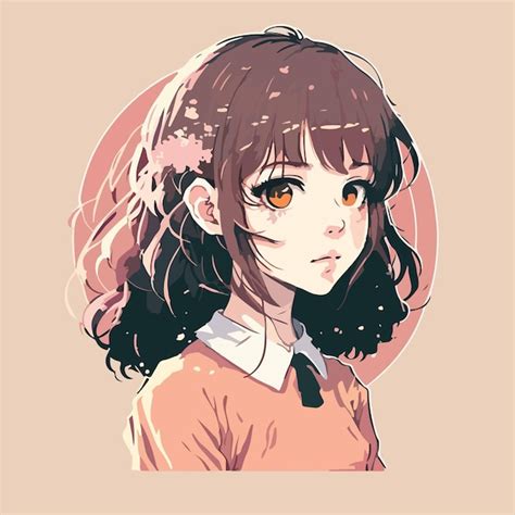 Premium Vector Young Girl Anime Style Character Vector Illustration