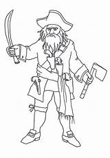 Coloring Pirate Blackbeard Pirates Clip Beard Pittsburgh Clipartqueen sketch template