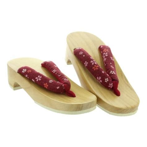 Girls Red Cherry Blossom Geta Sandals Shop Japanese Style