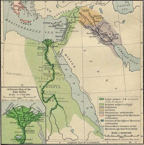 Map Of Ancient Egypt Ancient Syria And Ancient Mesopotamia About 1450
