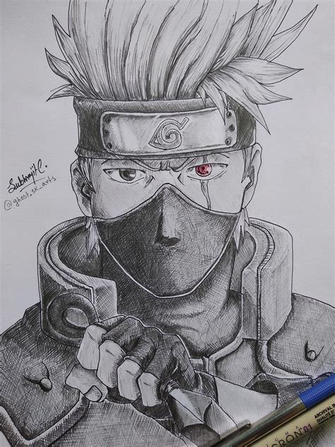 A Sketch Of Kakashi By Me Naruto