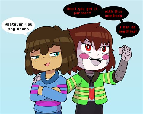 Chara Tton And Frisk By Theblacksunking On Deviantart