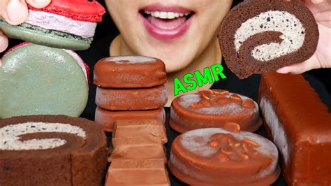 Asmr Chocolate Ice Cream Feast Desserts Mukbang 초콜릿 아이스크림 베라 신상 아몬드 봉봉봉