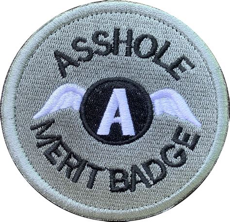 Antrix Asshole Merit Badge Badge Emblem Patch Hook And Loop