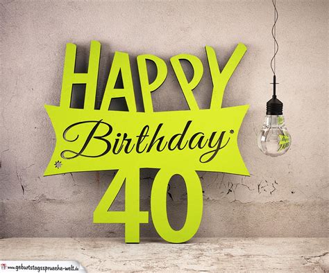 Geburtstag ✓ jetzt geburtstagsgeschenke zum 40 zum geburtstag reicht man die hand. Holzausschnitt Happy Birthday 40. Geburtstag Spruch - Geburtstagssprüche-Welt