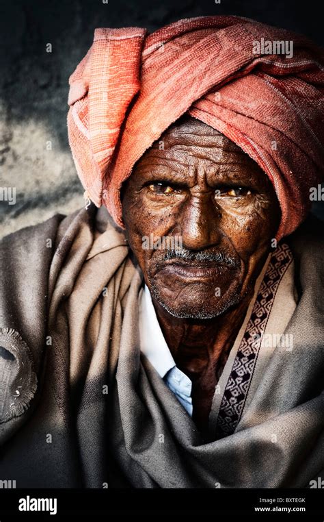 Old Indian Man Face