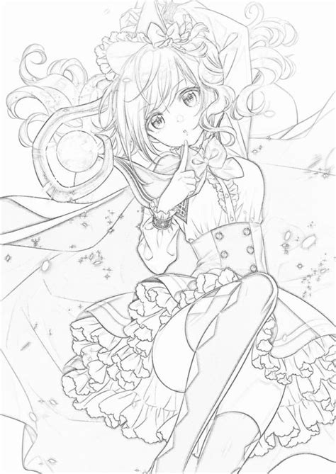 Sketsa Gambar Anime Girl