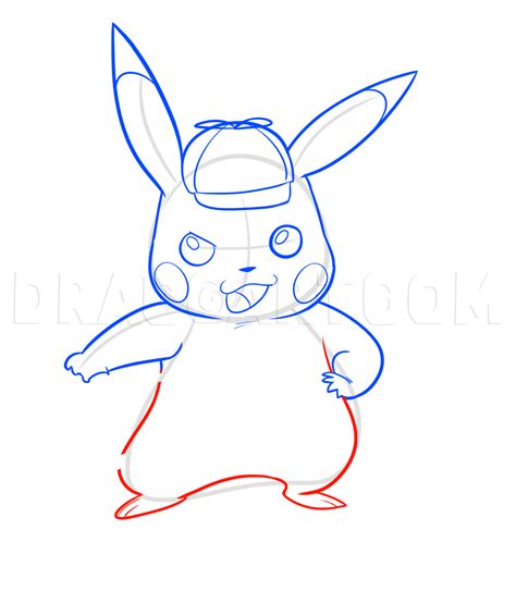 How To Draw Detective Pikachu Step By Step Drawing Guide By Dawn