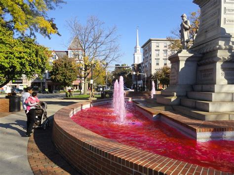 Easton Fountain Goes Pink For Cancer Awareness Easton Pa Patch