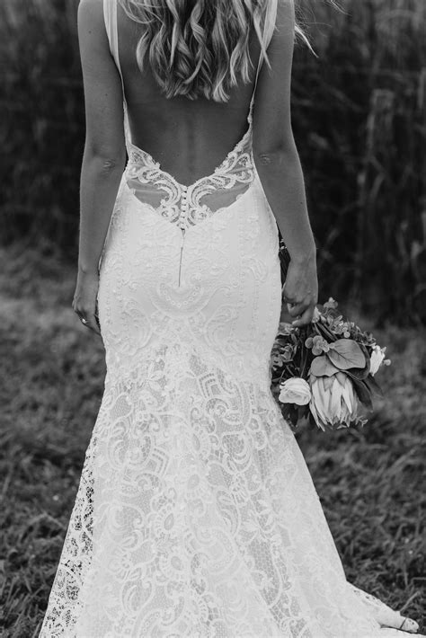 Wedding Dress With Lace And Low Back Danni Wedding Gowns