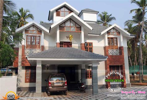 Sloping Roof House In Kerala Kerala Home Design And Floor Plans 9k