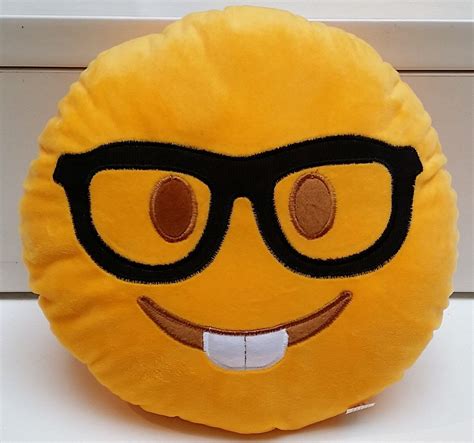 Nerd Geek Eyeglasses Emoji Pillow (US Seller) | Family | Emoji, Emoji room, Emoji love