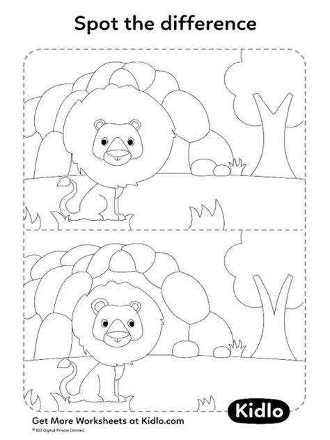Spot The Difference Animal Matching Activity Worksheet 08