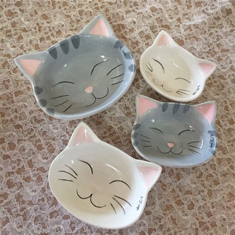 Ceramic Cats Nesting Measuring Cup Set