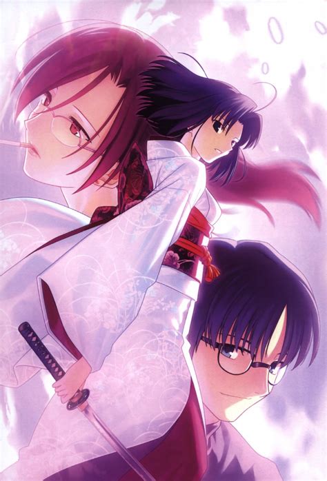 Ryougi Shiki Aozaki Touko And Kokutou Mikiya Kara No Kyoukai Drawn