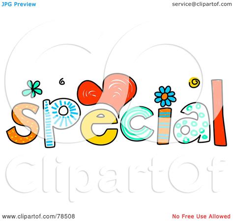 Royalty Free Rf Clipart Illustration Of A Colorful Special Word By