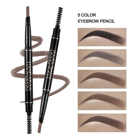 Buy Js 5 Color Automatic Rotating Eyebrow Pencil Double Head Waterproof