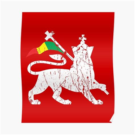 Haile Selassie Conquering Lion Rastafari Flagge Von Äthiopien Löwe