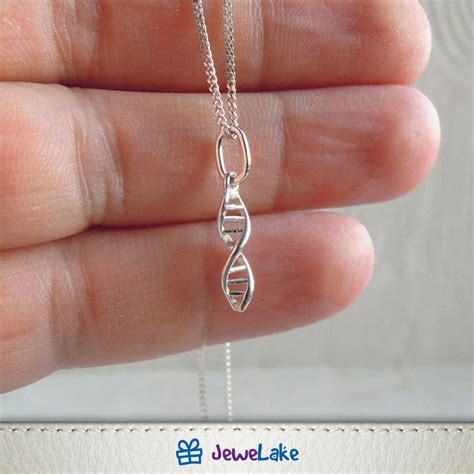 Dna Jewelry Charm Sterling Silver Handmade Geneticist T Etsy