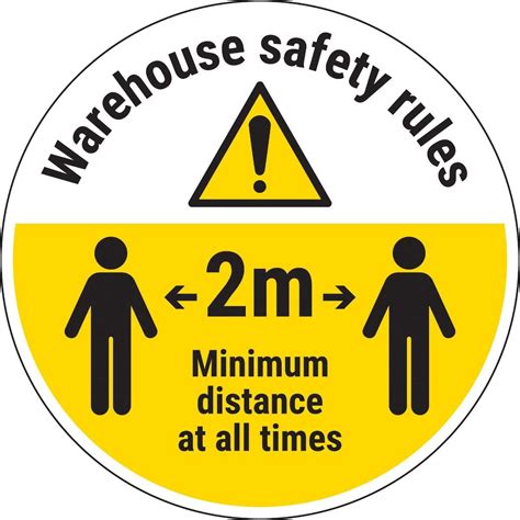 V Safety Cv006bb Fs Vsafety Warehouse Rules Keep 2m Distance 300mm X