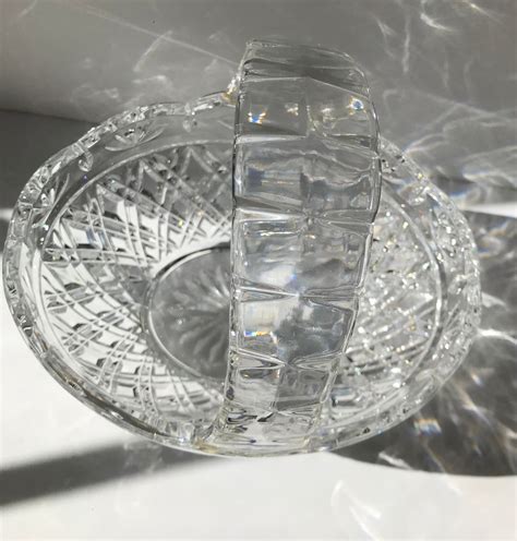 bohemia stunning crystal basket czech republic reflects etsy uk