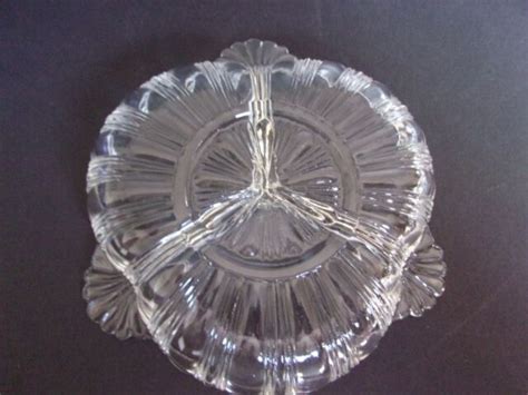 Vintage Hazel Atlas Clear Glass Section Relish Dish Ebay
