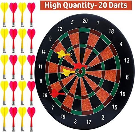 Betterline Magnetic Dartboard Set With 20 Darts 16 Inch