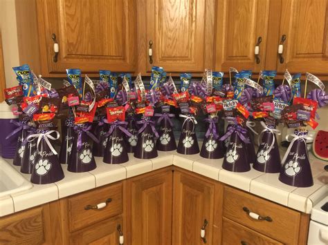 Cheerleader Megaphone Bouquets Made For Gifts For Football Players To