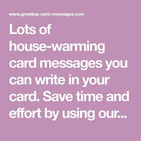 Lots Of House Warming Card Messages You Can Write In Your Card Save