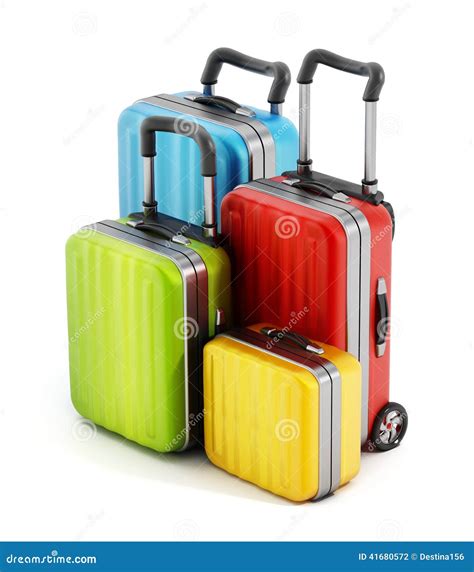 Colorful Suitcases Stock Illustration Illustration Of Luggage 41680572