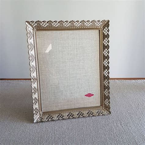 8 X 10 Brass Gold Tone Metal Picture Frames W Etsy Metal Picture