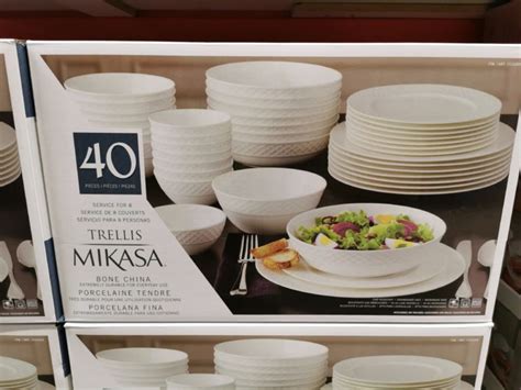 Costco Mikasa Trellis Bone China Piece Dinnerware Set