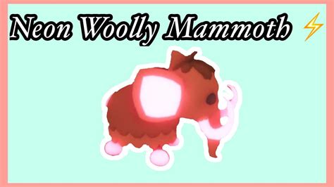Making A Neon Woolly Mammoth Adopt Me Youtube