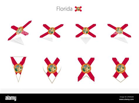 Florida Us State Flag Collection Eight Versions Of Florida Vector