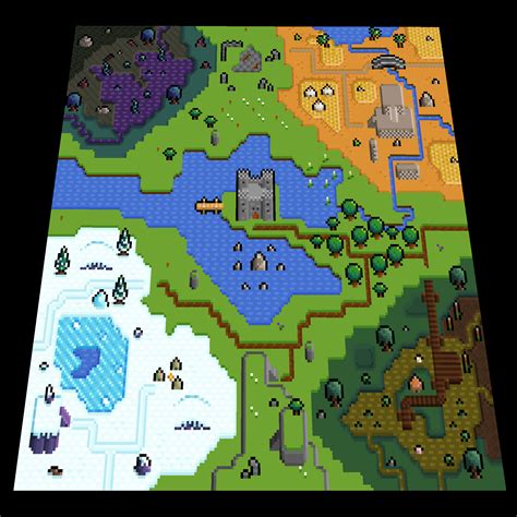 4x4 Tileset Minifantasy Tiny Overworld 1300 Tiles And 120 Props