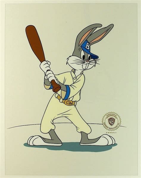 Bugs Bunny Limited Edition 1992 Looney Tunes Baseball Animation Serigraph Cel With Background
