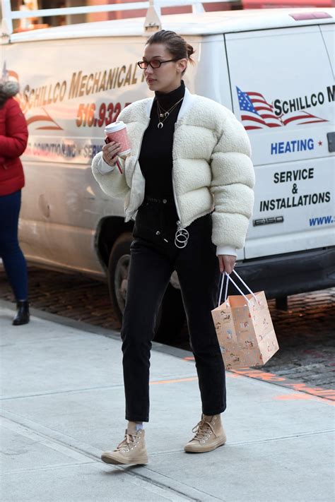🧿isabella khair hadid🧿 palestinian & dutch @chromeheartsxbella luiz.mattos@img.com love , nyc preemptivelove.org/bellahadid. Bella Hadid in Casual Outfit in New York City 01/25/2018