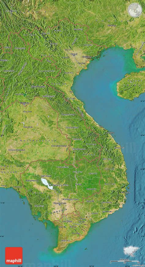 Satellite Map Of Vietnam